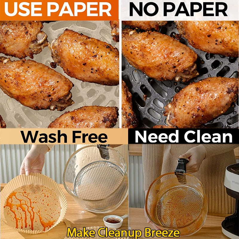 Forro de papel descartável à prova de óleo para fritadeira