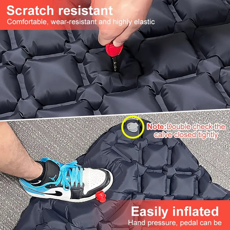 Puff inflável para acampamento