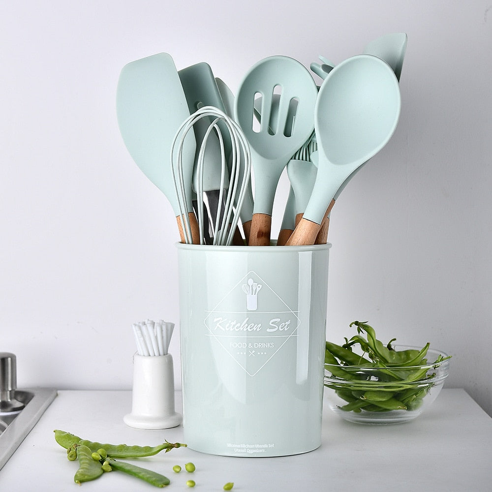 Kit de Utensílios de Silicone