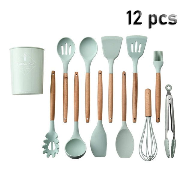 Kit de Utensílios de Silicone