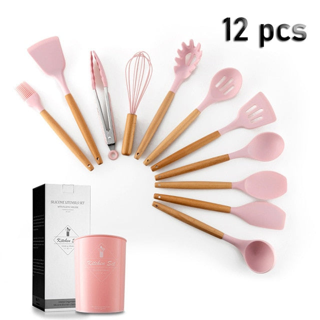 Kit de Utensílios de Silicone