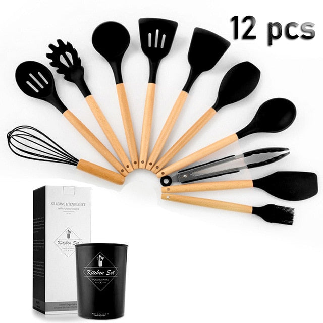 Kit de Utensílios de Silicone